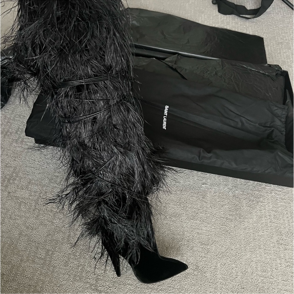Saint Laurent Yeti Ostrich Boot
